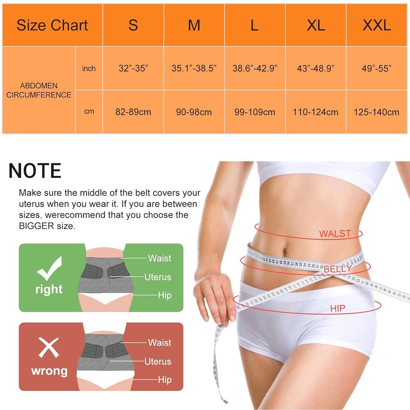 Allaugh Postpartum Belly Band for Women: Abdominal Binder Post Surgery Compression Belt - Post Partum Waist Binder C Section Recovery Wrap Black Large