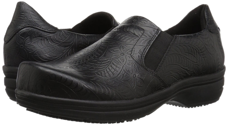 Easy Works Womens BindHealth Care Professional Shoe 6 Black Embossed - BeesActive Australia