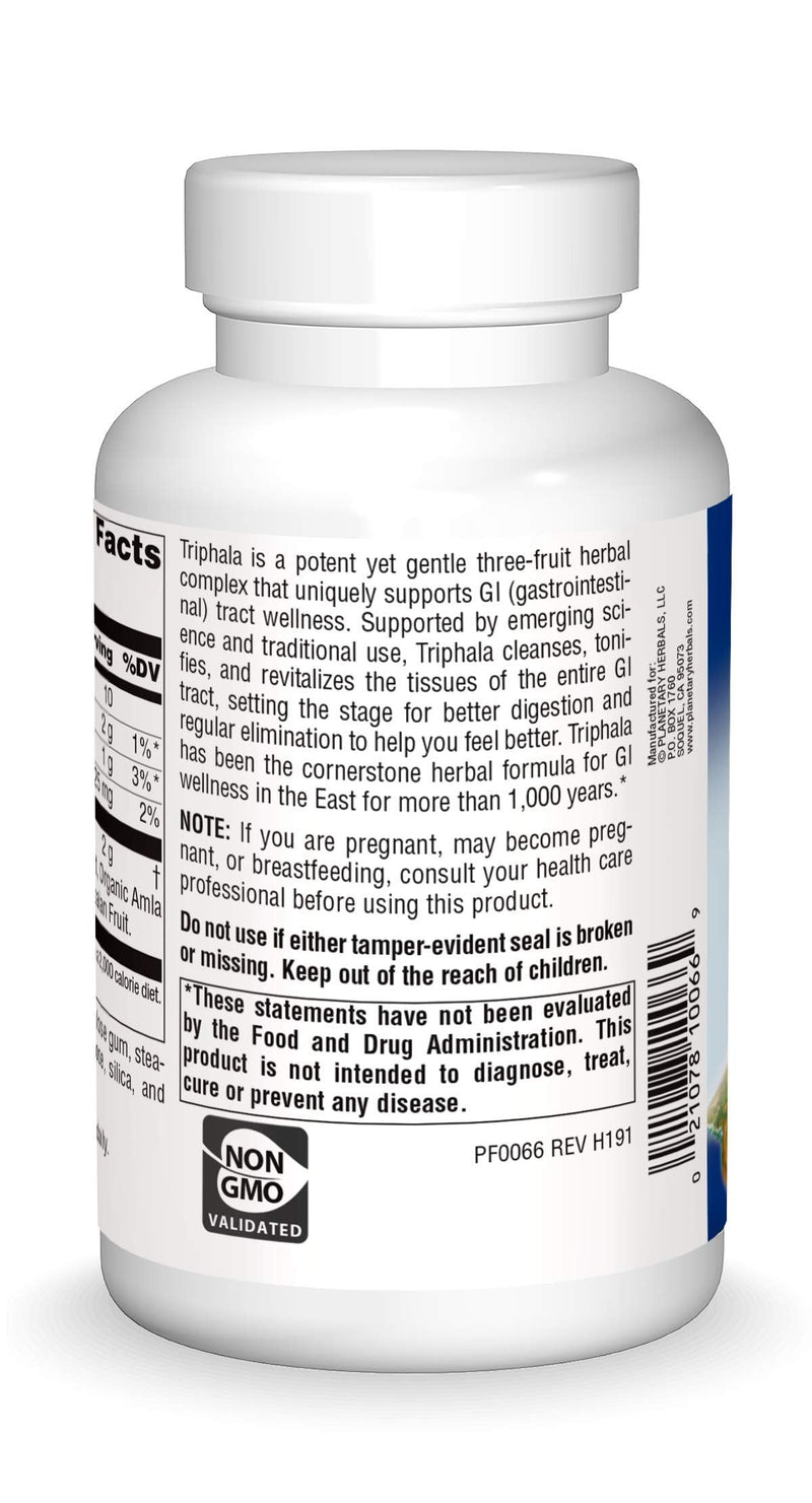 Planetary Herbals Triphala Internal Cleanser 1000mg for GI Tract Wellness - 180 Tablets - BeesActive Australia