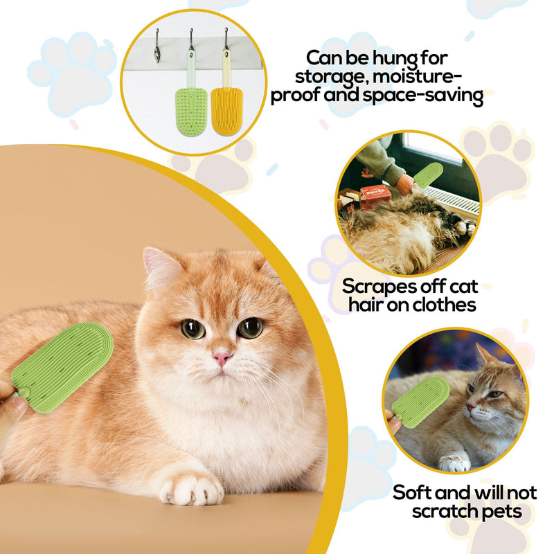 2 Pcs Cat Tongue Combs, Cat Hair Brush Cat Tongue Licking Hair Comb Cat Double Sided Brush Pet Massage Comb for Indoor Long Haired Kitten Fur Grooming & Shedding Easily Removes Fur Reducing Hairballs - BeesActive Australia