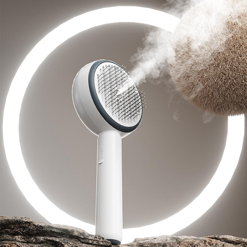Cat Steam Brush,Budow 3 in 1 Pet Steam Brush with Release Button and Water Tank,Steam Brush for Cats Dogs,Removes Static Flying Hair,Cat Steam Brush for Shedding,Pet Hair Removal Tool for Travel - BeesActive Australia