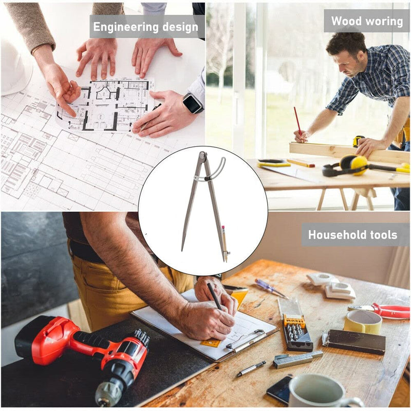 20 inch Compass for Woodworking, Compass for Geometry, Precision Woodworking Compass with Wing Divider and Pencil Holder, Large Compass for Geometry, Woodworking Compass, Drafting, Drawing Compass 20in - BeesActive Australia