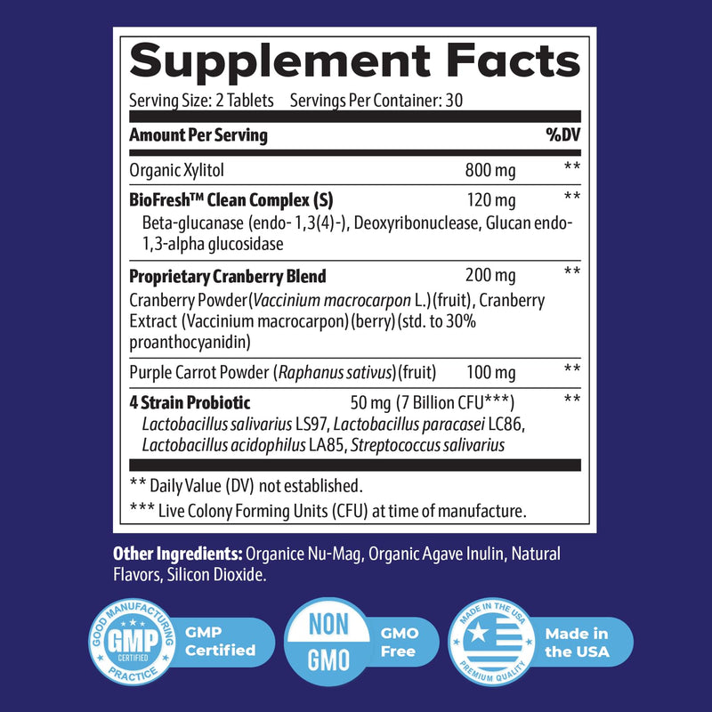 ProvaDent – Botanical Oral Tablets, USA Made – 60 Ct, 1 Month Supply | Oral-care tablets, botanical formula | Made in USA | Chewable daily tablet 60 Count (Pack of 1)