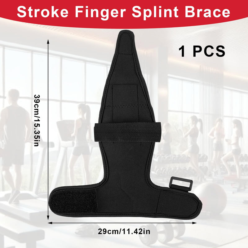 Stroke Finger Splint Brace Ability, Finger Rehabilitation Auxiliary Training Gloves for Elderly Patients, Anti-Spasticity Hand Therapy Equipment for Fist Stroke Hemiplegia Hand Training, Red