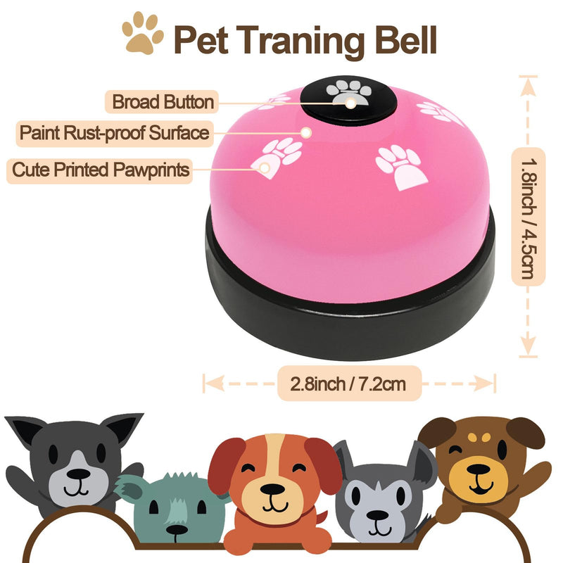 2 Pack Dog Door Bells, Dog Doorbell to go Outside Puppy Train Bell for Dogs to Ring to go Potty, Puppy Toilet Training Bell Jingle Bells for Door Knob Girl Dog Accessories (Pink) 2 PCS Pink new - BeesActive Australia