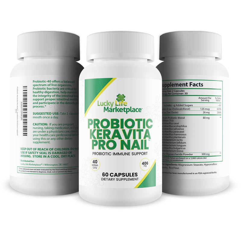 Probiotic Keravita Pro Nail - Probiotic Immune Support to Help Support the Body to Naturally Defend Against Fungus - Promote Clear Nails - Support Healthy Gut Microbiome to Aid Immune Response