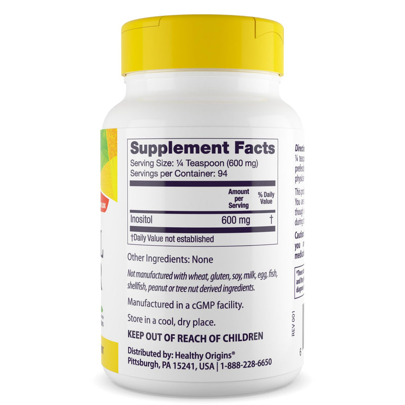 Healthy Origins Inositol Powder, Vitamin B8, 56.7g (2 Oz) 2 Ounce (Pack of 1)