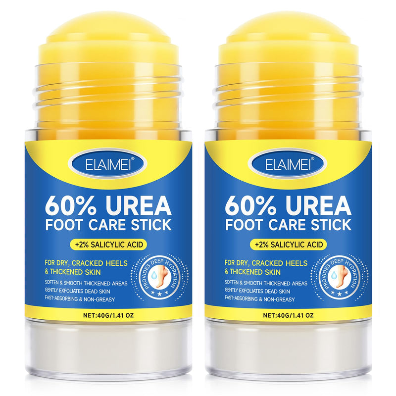 FANSHI 2 PCS Urea Stick 60% High Potency, Foot Care Urea Stick for Deeply Moisturizing & Fast Absorbing, Exfoliation for Dry Cracked Heels & Thickened Skin 0.71 Fl Oz (Pack of 2) - BeesActive Australia