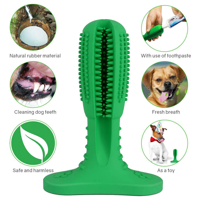 Bestbuy Dog Toothbrush Stick-Puppy Dental Care Brushing Stick Effective Doggy Teeth Cleaning Massager Nontoxic Natural Rubber Bite Resistant Chew Toys for Dogs (Large)