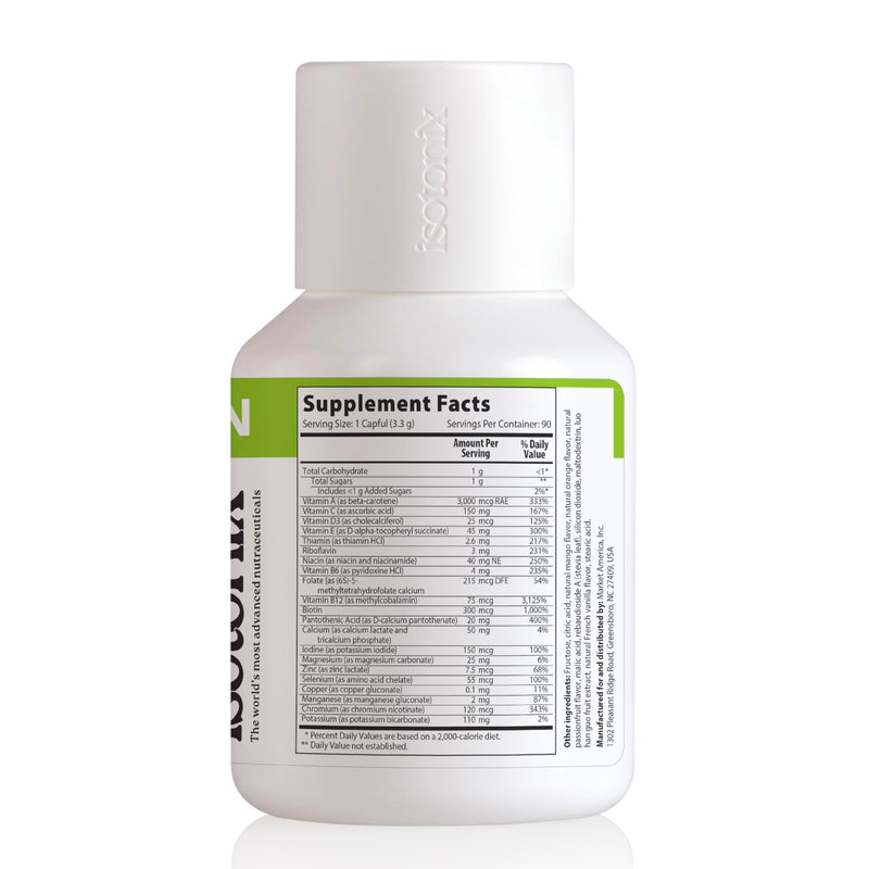 Isotonix Multivitamin Powder Without Iron for Women & Men, 90 Servings | Iron-Free Isotonic Multivitamin with Methylated B Vitamins, Antioxidants & Minerals. Vegetarian, Gluten-Free, Non-GMO