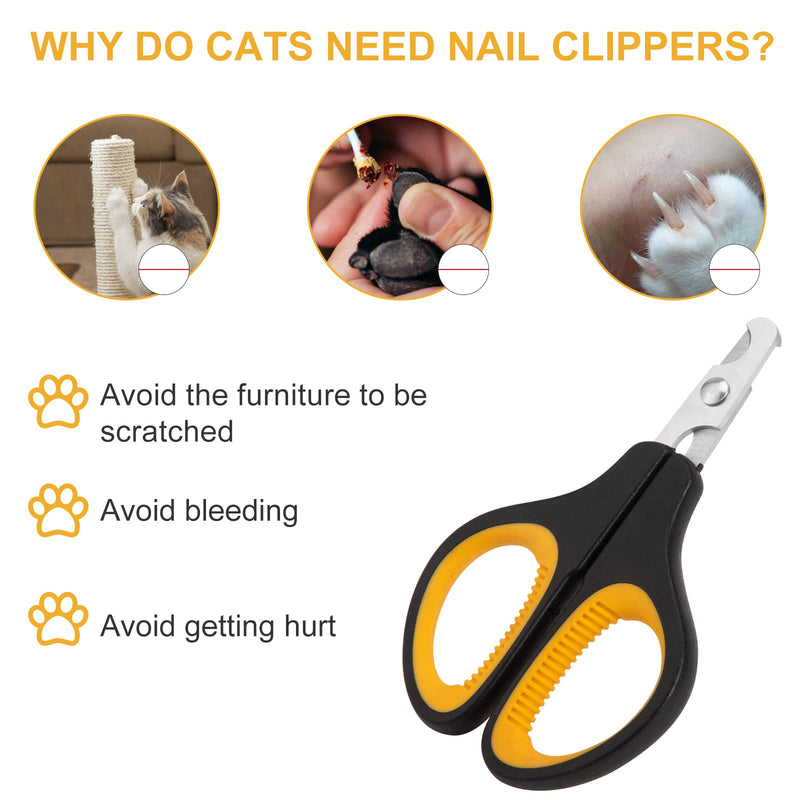 Cat Nail Clipper, Premium Dog Nail Clippers Trimmers Cat Claw Pet Nail Clippers Professional Ergonomic Anti-Slip Small Animals Grooming Tool for Kitten Cats Puppy Birds Hedgehogs Rabbits Hamsters - BeesActive Australia