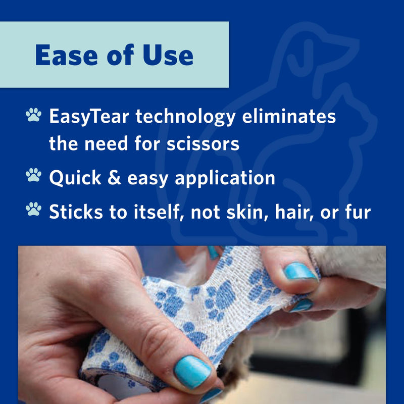 PetFlex Pet Pack – Flexible Self-Adhering Elastic Bandage for Wound Care – First Aid Wrap for Small Animals Like Dogs, Cats, and Other Pets - 2 inch, 6 Rolls 6 Count - BeesActive Australia