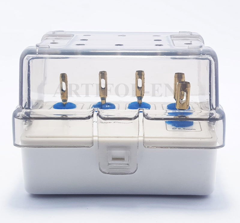 Generic Dental Tissue Punch Kit Gold Color 5 Pcs Set with Holder OS1022