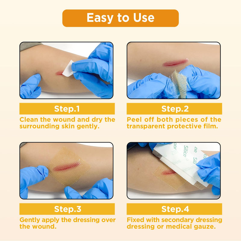 Ceeport Manuka Honey Gauze Wound Dressing 2" x 2",10 Pack Manuka Honey Wound Care Pads, Medical Grade Honey Bandages for Wound Care, Honey Patch for Faster Healing from Burns,Abrasions,Cuts and Scalds Honey Gauze 2'' x 2'' - 10 Pack - BeesActive Australia