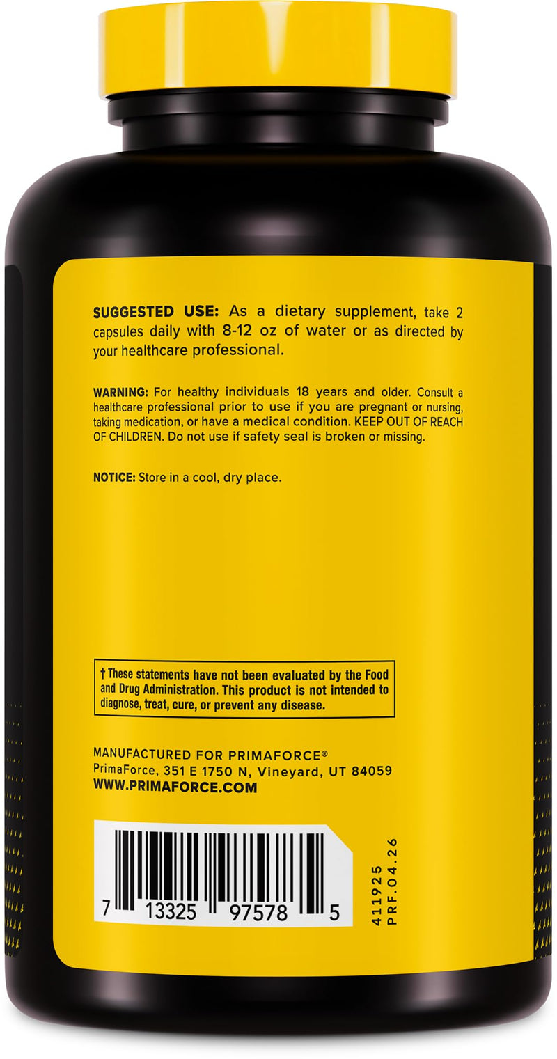 Primaforce HMB (Beta-Hydroxy Beta-Methylbutyrate) 1000mg, 180 Capsules | Gluten Free and GMO-Free Supplement