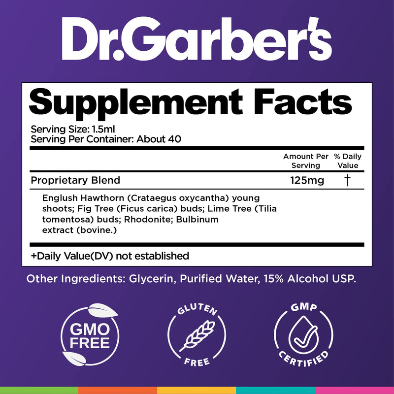 Dr. Garber's Natural Solutions Sleep Aid Oral Drops - Gemmotherapy Liquid Supplement: Supports a Safe & Healthy Sleep Cycle, Calmness & Relaxation - 60ml - BeesActive Australia