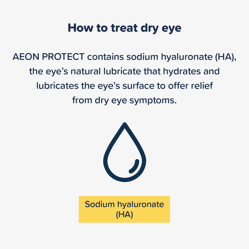 Rayner AEON Protect - Eye Drops for Mild to Moderate Dry Eye - Contact Lens Friendly, 10ml