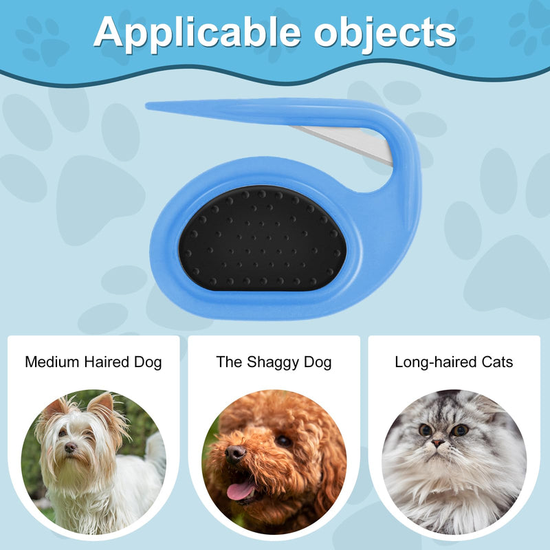 Adiwo Pet Knotting Comb, detangling knife cat with steel blade knot comb hair removal tool knot remover cat perfect for pets removes undercoat tangles with comb 1 piece - BeesActive Australia
