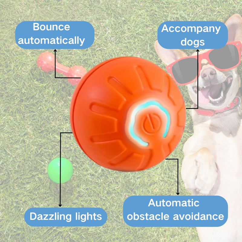 2PCS Shaky Ball for Dogs, Shaky Ball Toy for Dogs, Vibrating Dog Ball, Vibrating Ball for Dogs, Shaky Ball Moving Dog Toy, Automatic Moving Dog Toy Ball, Suitable for All Dogs (Orange+Blue) Mix - BeesActive Australia