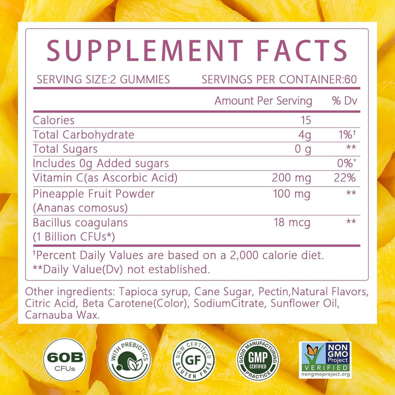 Premium Feminine Balance Gummies, for Women’s Wellness & pH Balance, Immune Support,Vegan, Hawaiian Pineapple, Non-GMO (30 Gummies) NEW-30 Gummies
