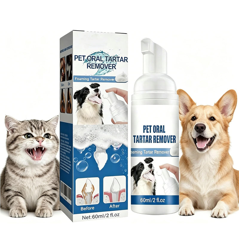 Pet Oral Tartar Remover Spray, Pets Oral Tartars Removers Foaming Tartars, Dog Teeth Cleaning Foam for Dogs & Cats, Pet Dental Foaming Care Sprays（1PC）