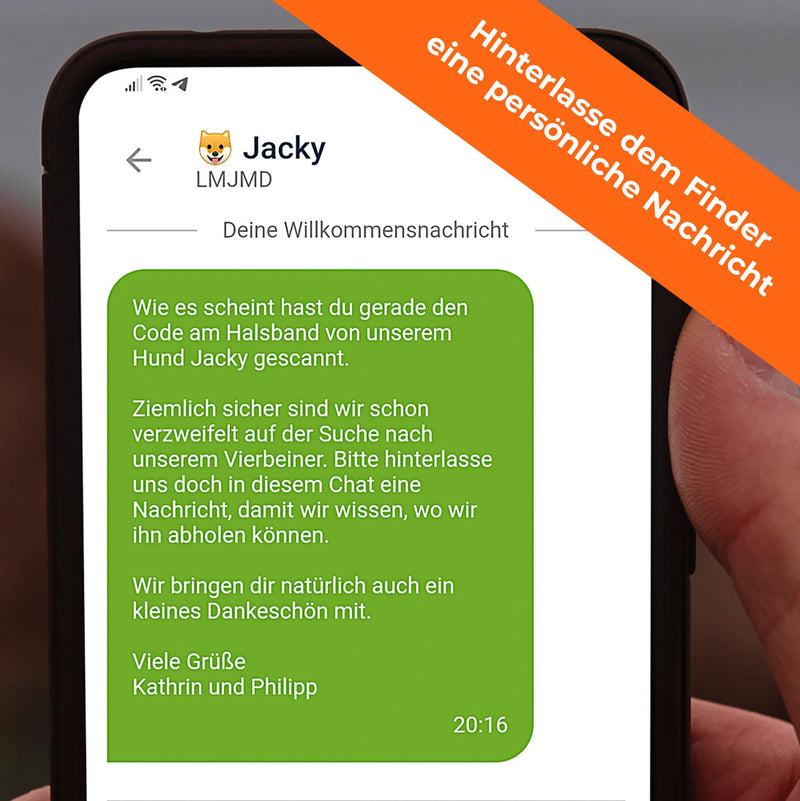 SECURE your dog - 1x customizable tag and app for iOS and Android - Personalized QR code dog tag - Dog address tag - Contact us in seconds using the chat function - BeesActive Australia