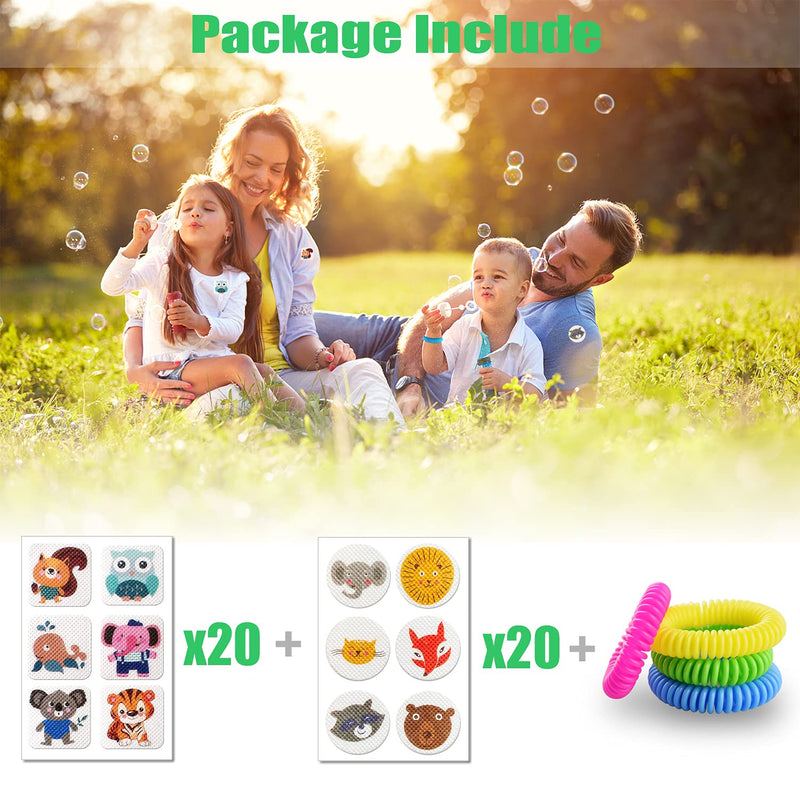 240 Pack Mosquito Repellent Stickers for Kids Adult Outdoor Indoor Travel, Natural Plant Based Ingredients Mosquito Patches Stickers with 4 Pack Mosquito Bracelets - BeesActive Australia