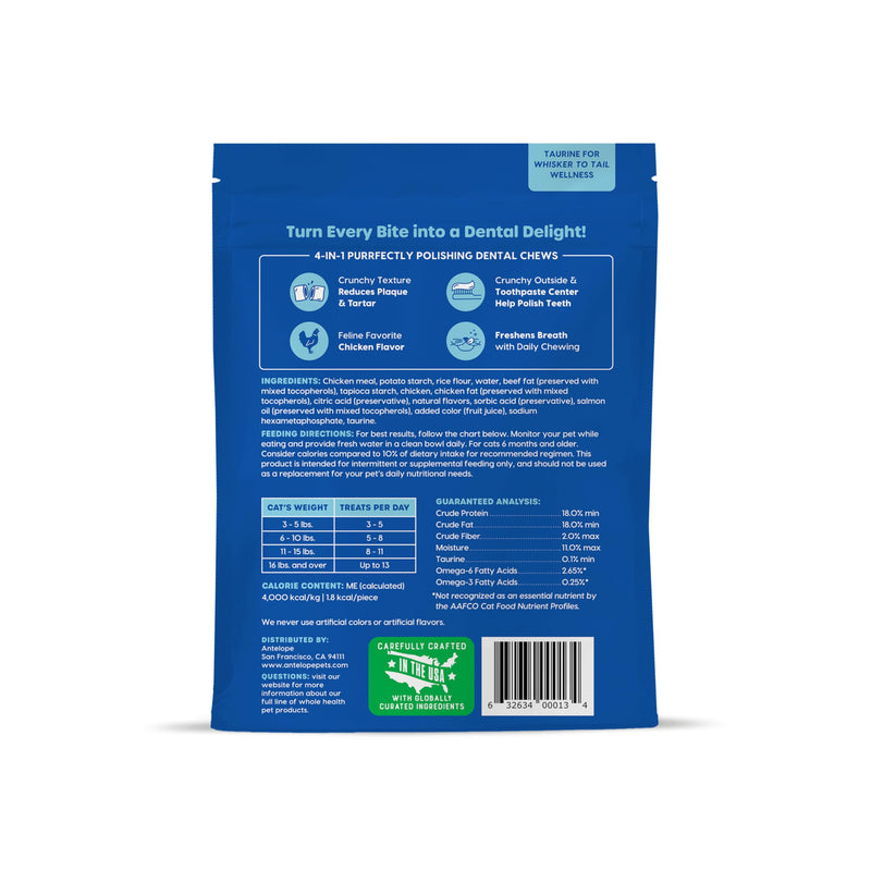 Ark Naturals, Kiss Me-Ow Cleaning Chicken Dental Chews, 6 oz 6 Ounce (Pack of 1)