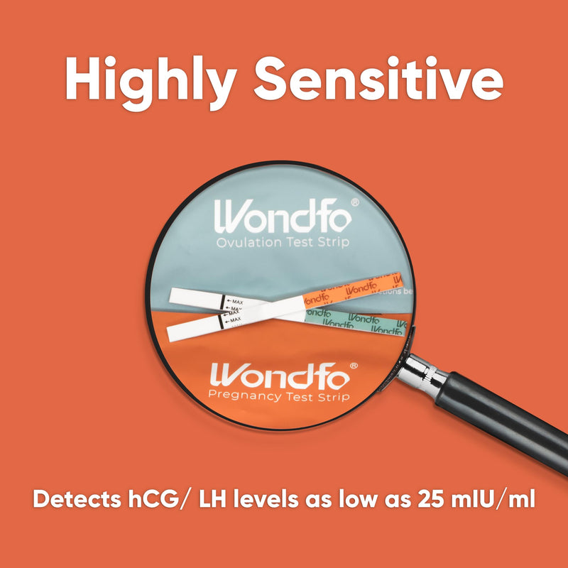 Wondfo 50 Ovulation Test Strips and 20 Pregnancy Test Strips Kit - Rapid Test Detection for Home Self-Checking (50 LH + 20 HCG) 50 LH + 20 HCG - BeesActive Australia