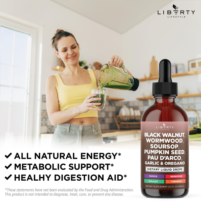 Defend Wormwood Black Walnut Cleanse for Humans Drops Liquid Soursop Garlic Pumpkin Seed PAU D'Arco Oil of Oregano Turmeric Berberine Neem Extract Hull Bark Tincture - 4 OZ 4 Fl. Oz (Pack of 2) - BeesActive Australia