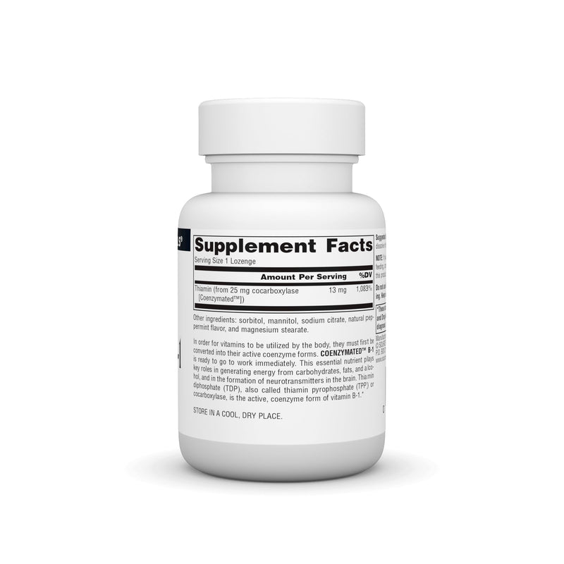 Source Naturals Coenzymated B-1, Cocarboxylase, 60 Lozenges | Essential Nutrient | Nerve Support | Brain Support* 60 Count (Pack of 1)
