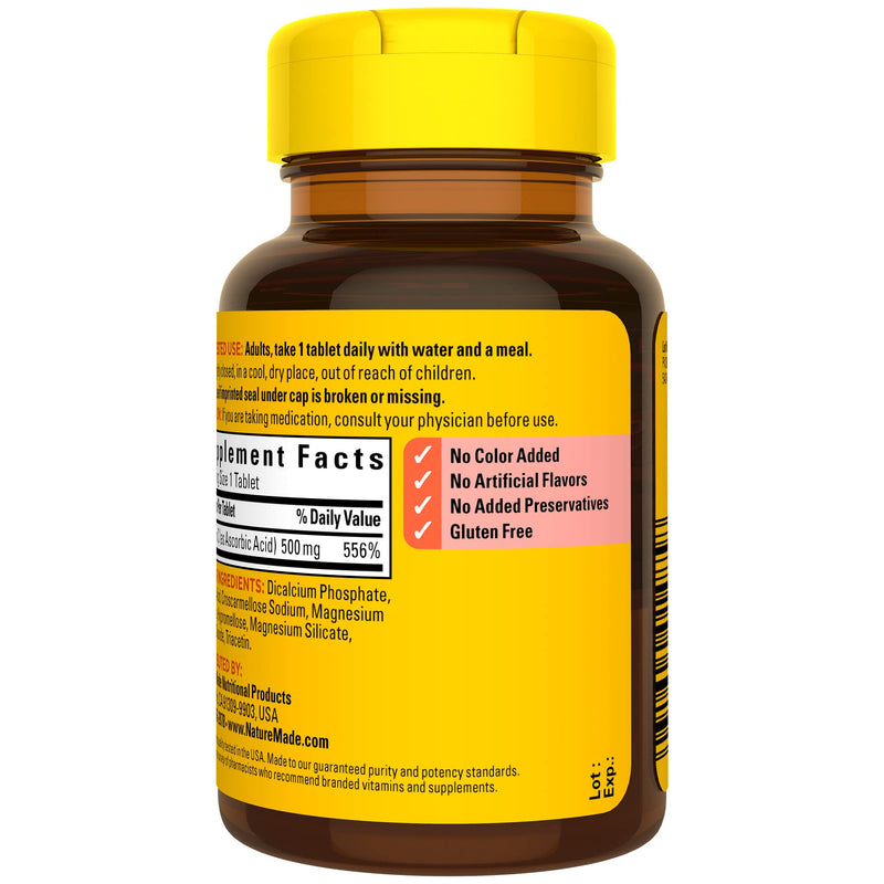 Nature Made Vitamin C 500 mg, Dietary Supplement for Immune Support, 100 Tablets, 100 Day Supply Vitamin C 500mg 100 Count (Pack of 1) - BeesActive Australia