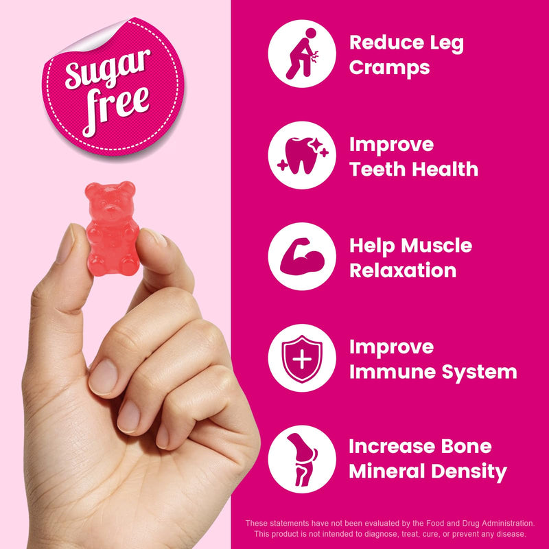 Calcium Citrate 1500 mg Gummies with Vitamin D3 K2 for Women, 60 Day Supply | Calcium Supplements for Women 50 Plus, Bone & Teeth Support, High Absorption, Easy to Digest, Sugar Free, Vegan, Peach Flavor