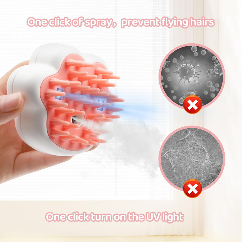 Steamy Cat Brush,4 In1 Cat Brush for Removing Tangled and Loose Hair, Steam Cat Brush for Massage, Hair Removal Comb for Pet - BeesActive Australia