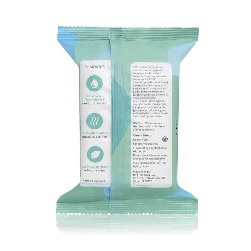 Frida Baby Breathefrida Toddler & Baby Nose Wipes, Baby Saline Wipes for Nose, Chest, Allergy Relief, Alcohol Free, Made with Aloe Vitamin E & Chamomile, 30 Count, 1pk 30 Count (Pack of 1) Vapor Wipes