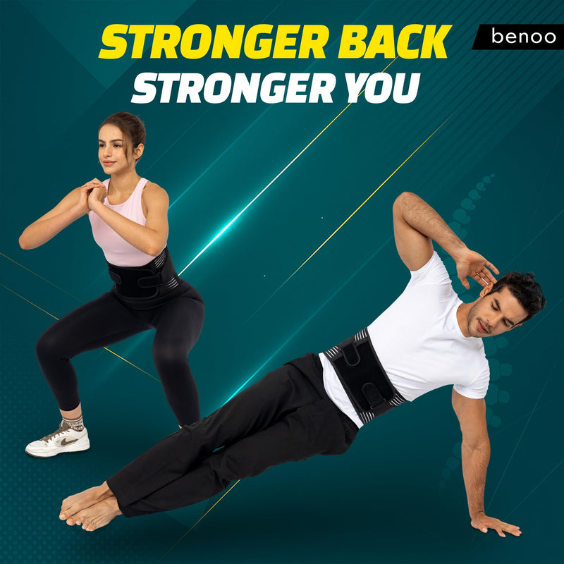 Back Brace for Lower Back Pain Relief, Adjustable Breathable Lumbar Support Belt for Men & Women, Ideal for Work & Everyday Use (Large (39-44.9")) Large (39-44.9") - BeesActive Australia