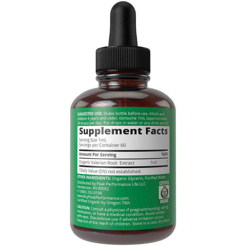 USDA Organic Valerian Root Liquid Drops Supplement. Vegan Extract Tincture for Relaxation, Sleep, Calm. Great Alternative to Valerian Capsules. Zero Sugar, Gluten Free Supplements for Women and Men - BeesActive Australia