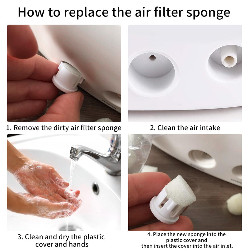 48 Nebulizer Filter Replacement Air Filter Sponge Compressor System Accessories-White - BeesActive Australia