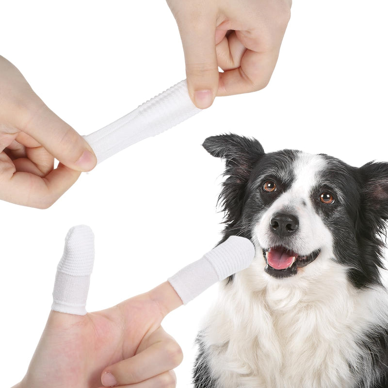 50 Pcs Cat Toothbrush Dog Finger Toothbrush Pet Toothbrushes Soft Fabric Comfortable Teeth Oral Cleaning Durable Teeth Cleaning Wipes Toothbrushes for Dogs and Cats