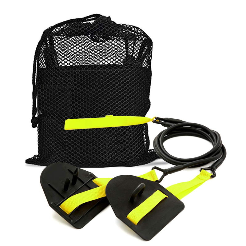 Dryland Powercord with Paddles,Swimming Arm Strength Trainer, Professional Freestyle Swimming Resistance Exercise Bands Set A Basic Set(40lbs) - BeesActive Australia