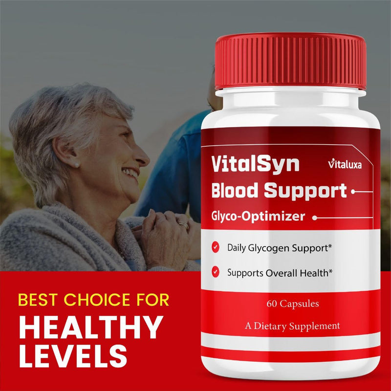 (2 Pack) Vitalsyn Blood Support, Vitalsin Glyco Optimizer Capsules Advanced Formula Supplement, VitalsynBlood Glycogen Pills Blood Flow Balance Control Vitalsym Premium Health Vital Syn (120 Ct)