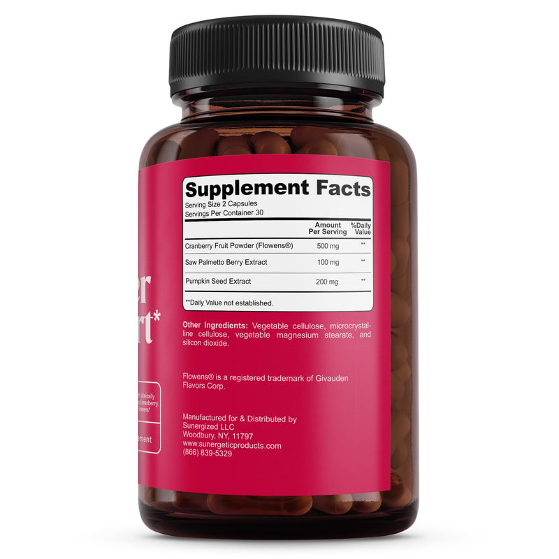 Premium Bladder Support Supplement – Bladder Control Supplement for Occasional Urinary Urgency, Frequency & Leakage – With Clinically Studied Cranberry, Pumpkin & Saw Palmetto - 60 Capsules