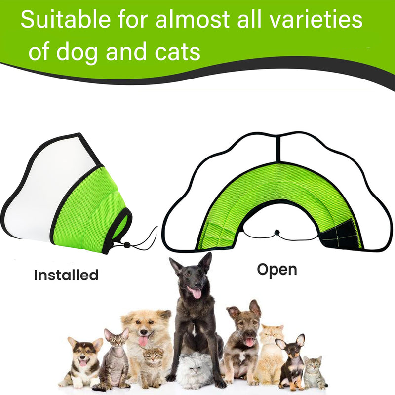 YUEMING Neck Brace Dog Leak Protection, Soft Protective Collar, Adjustable Recovery Collar, Elizabethan Neck Brace for Pets After Surgery Wounds Prevention of Bite Lick Wounds L (Neck circumference: 38-47 cm) - BeesActive Australia