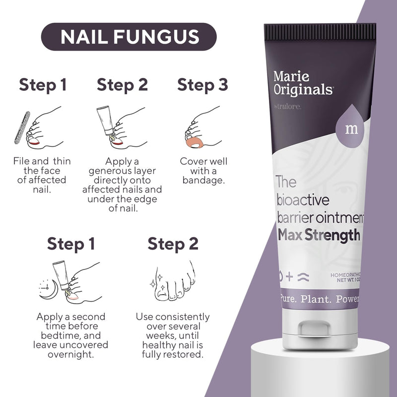 Marie Originals Bioactive Barrier Ointment | Plant-Powered Formula - Rapid Relief for Jock Itch, Ringworm, Anti-Itch, Skin, & Nail Fungus - Fast Recovery Solution -1oz - BeesActive Australia