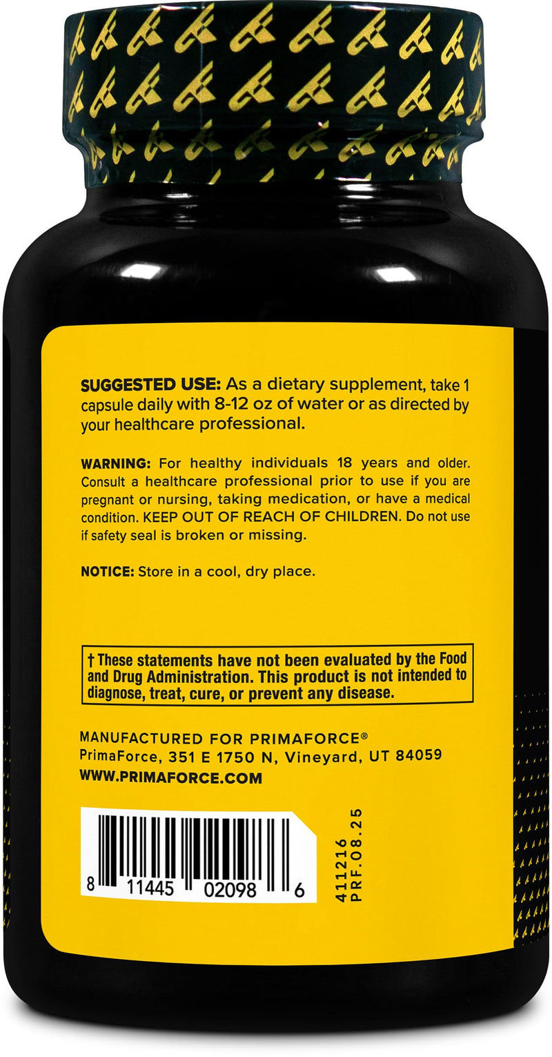 Primaforce Turkesterone 600mg, 90 Capsules, Gluten-Free Supplement | GMO-Free