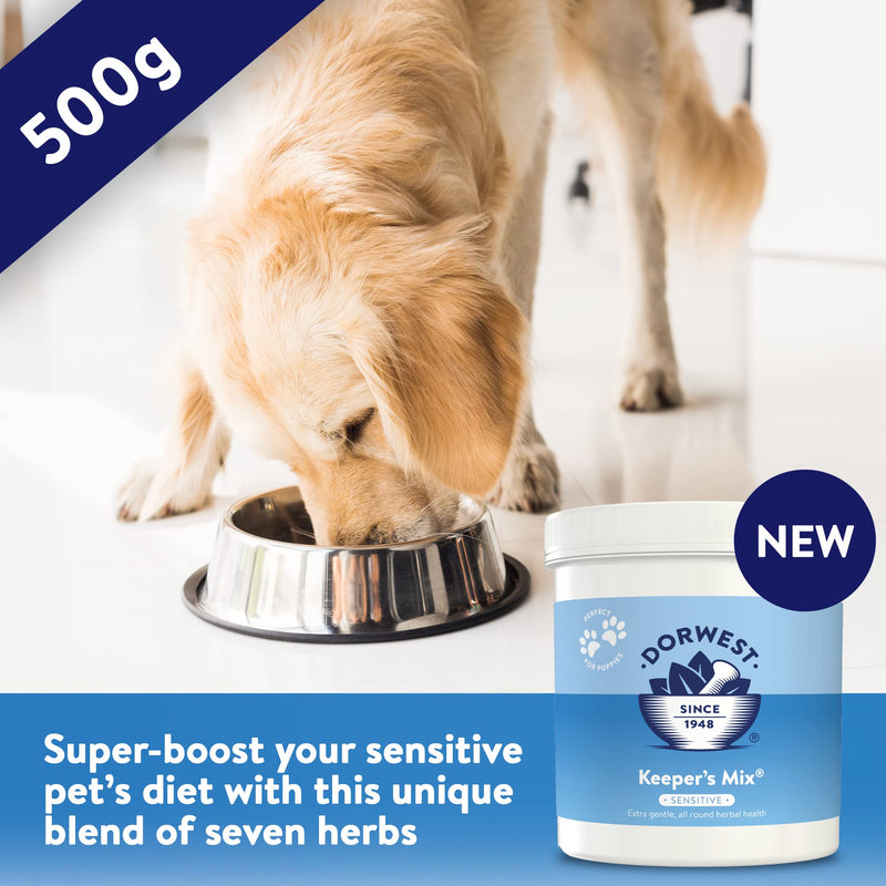 DORWEST Keeper’s Mix Sensitive 500g, 100% natural Herbal Health Supplement for Dogs and Cats, All-Natural, Vitamins and Minerals – for All-Round Health