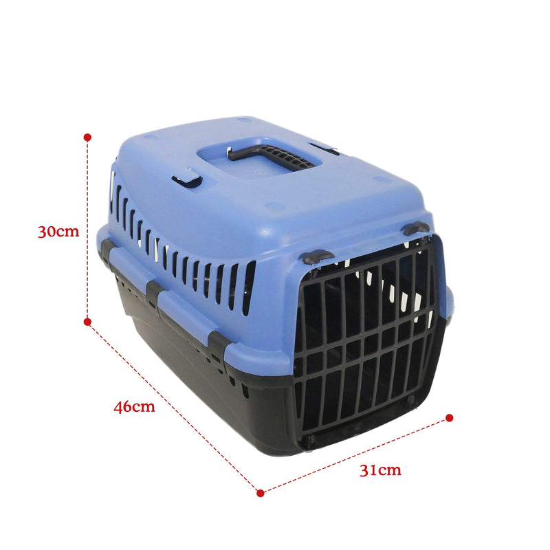 Rosewood Eco Line cat carrier made of plastic, small, slate blue/black slate blue L 46 x W 30 x H 31 cm - BeesActive Australia