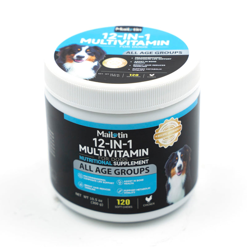 12-in-1 Dog Multivitamin Chews - All Ages, Joint & Immune Support, Daily Nutritional Supplement for Dogs
