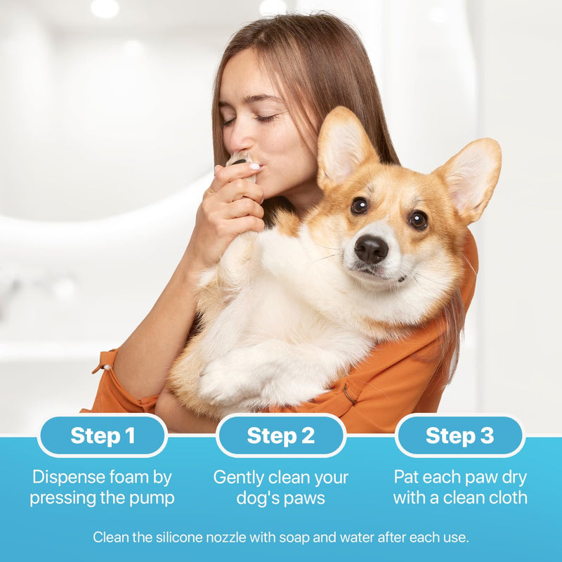 Charlie & Buddy Dog Paw Cleaner for Dogs of Small, Medium, Large Sizes, No-Rinse Foaming Cleanser, Paw Scrubber for Dogs Free of Parabens, Sulfates, Fragrances, Moisturize and Deodorize - BeesActive Australia