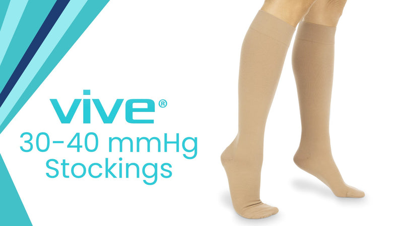 Vive 30-40 mmHg Compression Socks for Women & Men, Knee-High - Medical X-Large